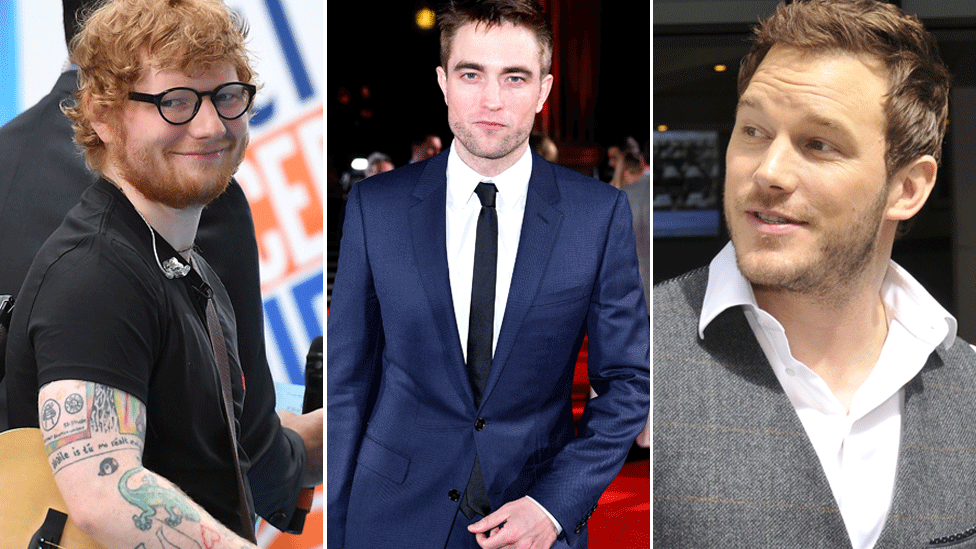 Celebridades como Ed Sheeran, Robert Pattinson y Chris Pratt dicen haber tenido inseguridades sobre su imagen. Ed Sheeran, Robert Pattinson y Chris Pratt