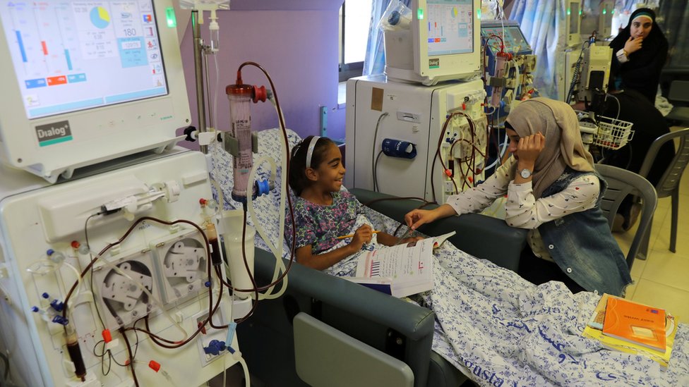 Девушка проходит лечение в больнице Августы Виктория в Восточном Иерусалиме (10 сентября 2018 г.)
