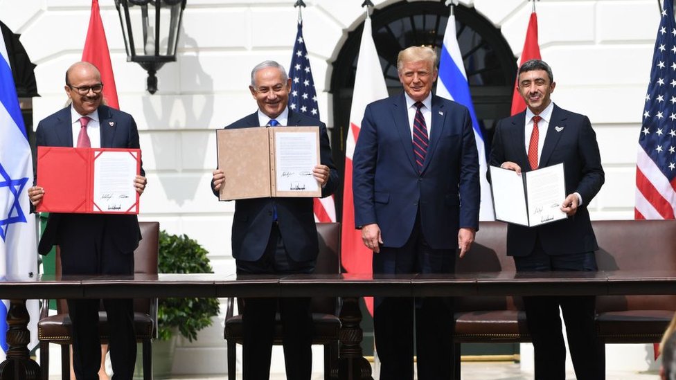 特朗普在白宮主持中東和平協議簽署