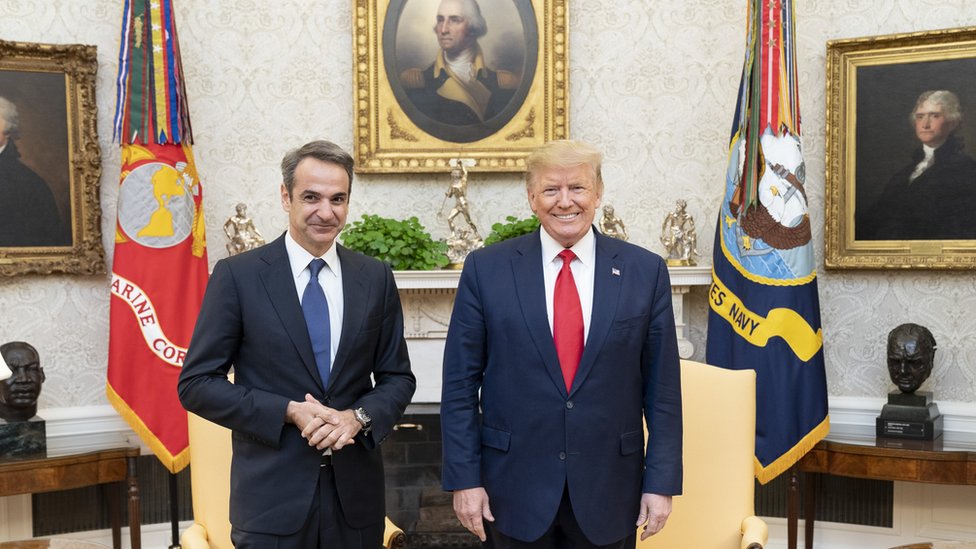 Yunanistan Başbakanı Miçotakis'in, ABD Başkanı Trump'ı ziyareti.