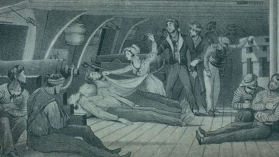 Murieron más soldados europeos en el Caribe por las enfermedades tropicales que por las batallas. Enfermos y muertos en barco