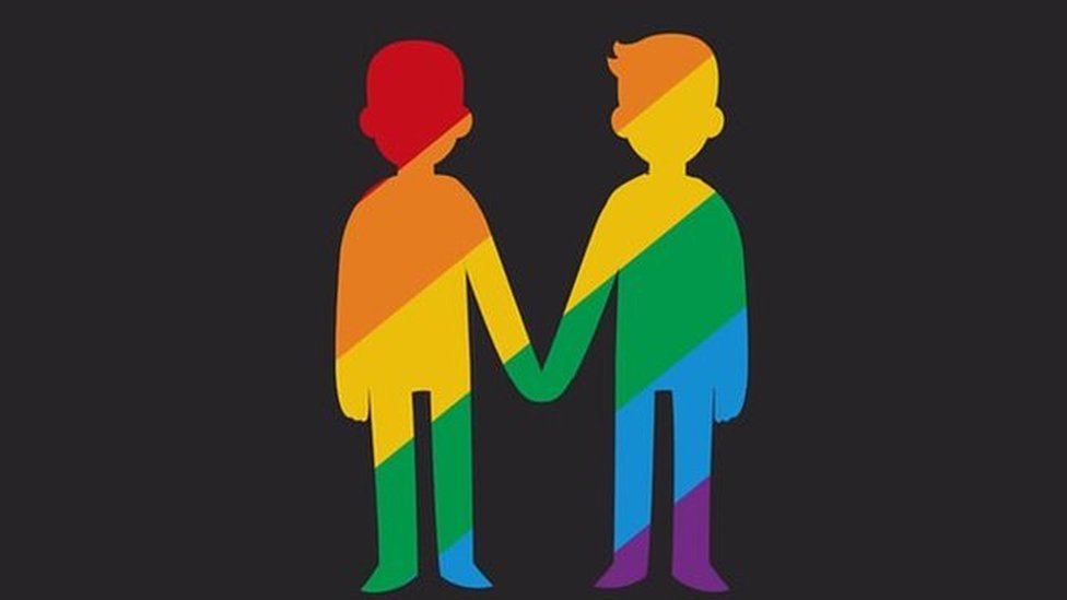 Анимированный рисунок гей-пары