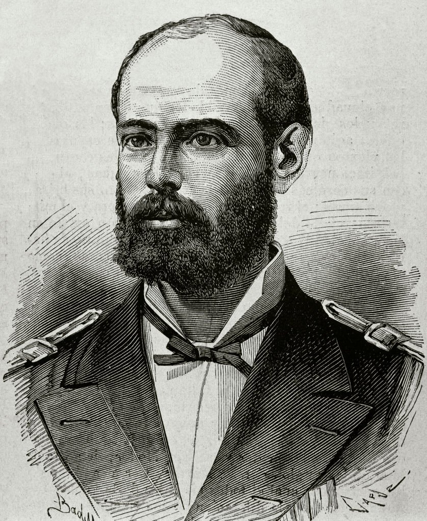 Arturo Prat, en una ilustración de época.