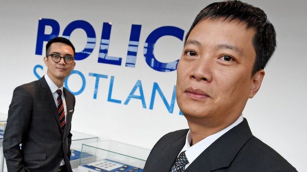 Вьетнамские офицеры, работающие с полицией Шотландии по борьбе с торговлей людьми