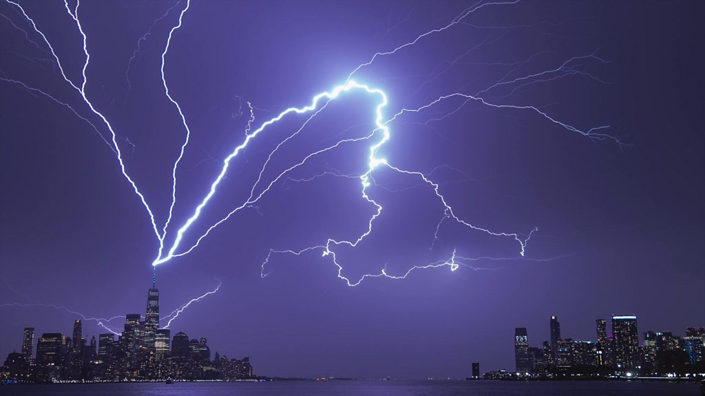 Watch stunning EarthCam clip of NYC lightning strike