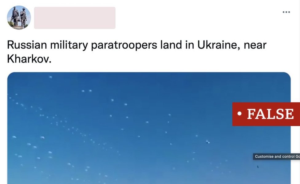 Essas tropas não foram filmadas pulando de paraquedas na Ucrânia
