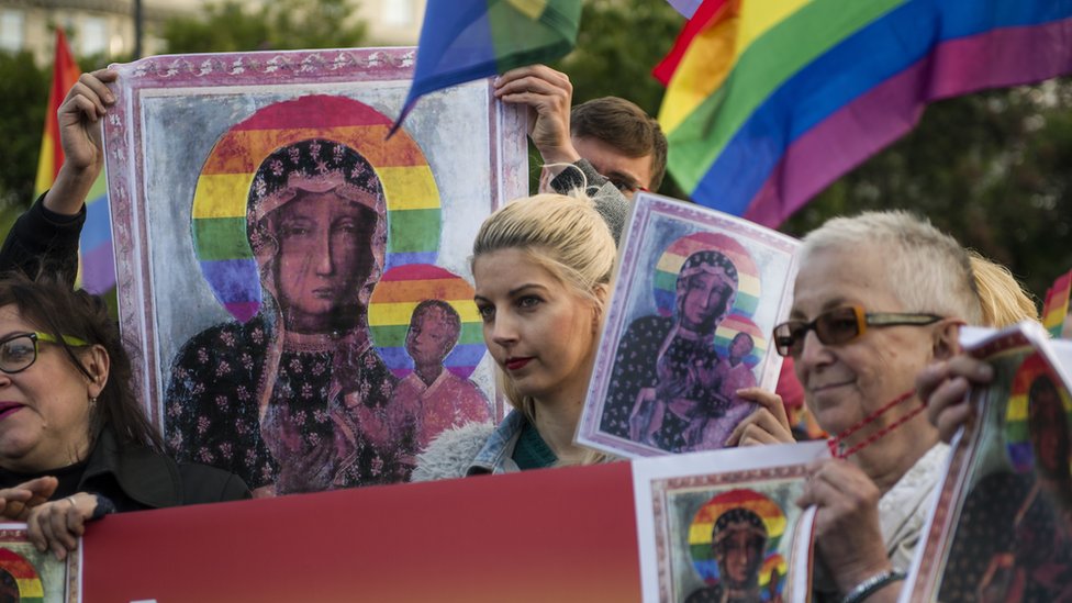 protest lgbt ikona poljska