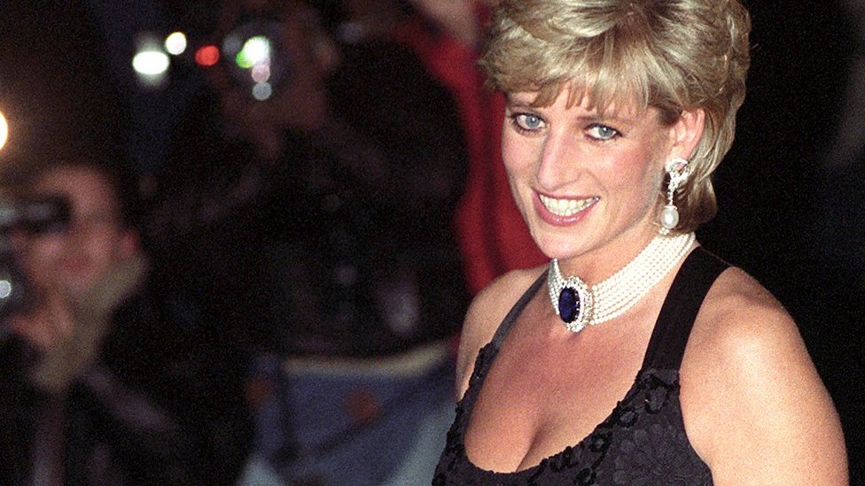 Princess Diana on the evening of 20 November 1995