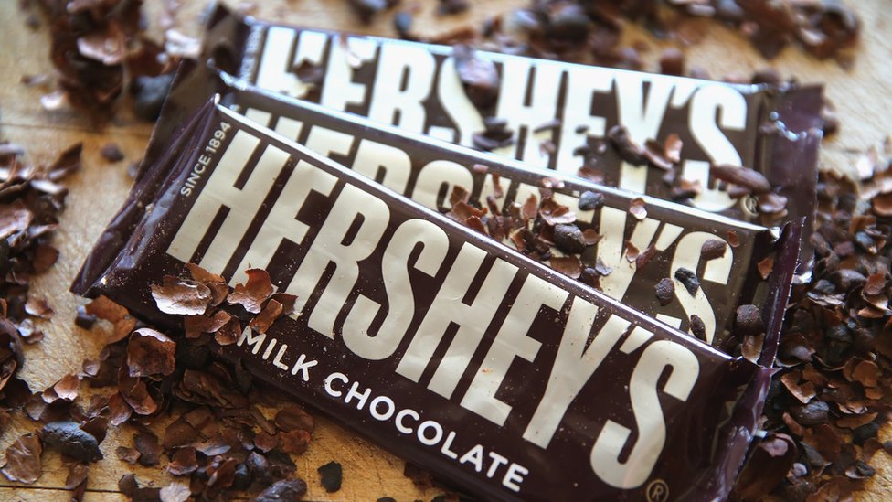 Фото иллюстрация шоколадных батончиков Hershey