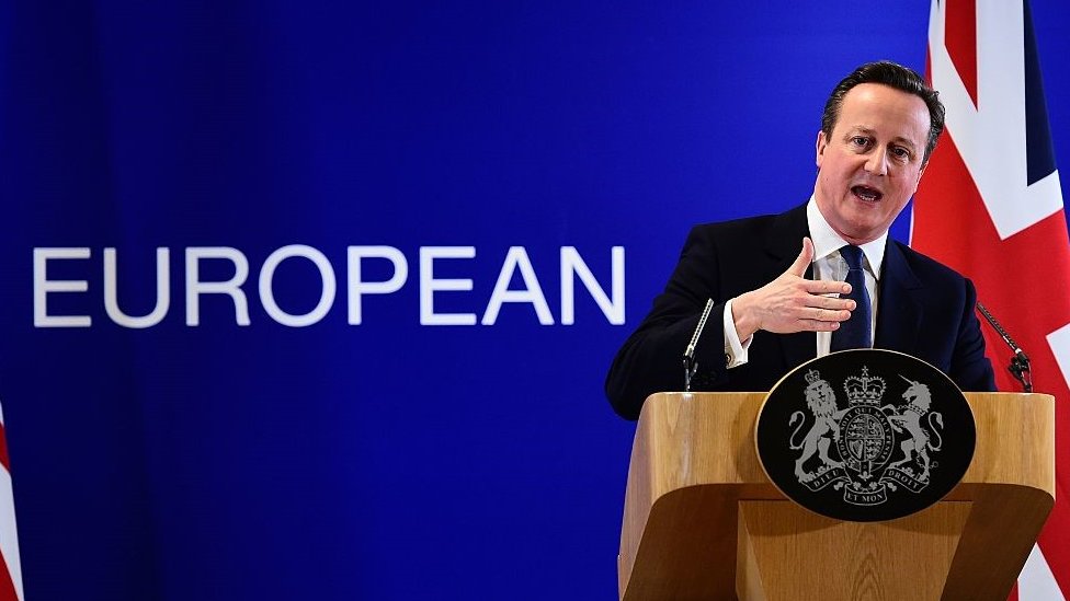 David Cameron en un discurso.