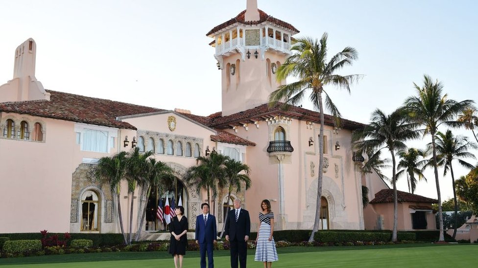 Trump, Mar-a-Lago'daki malikanesinde genelde yabancı misafirlerini ağırlıyor.
