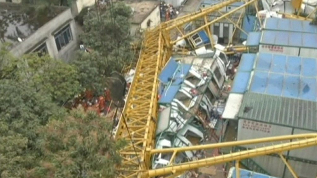 Crane collapse in China kills 18 BBC News