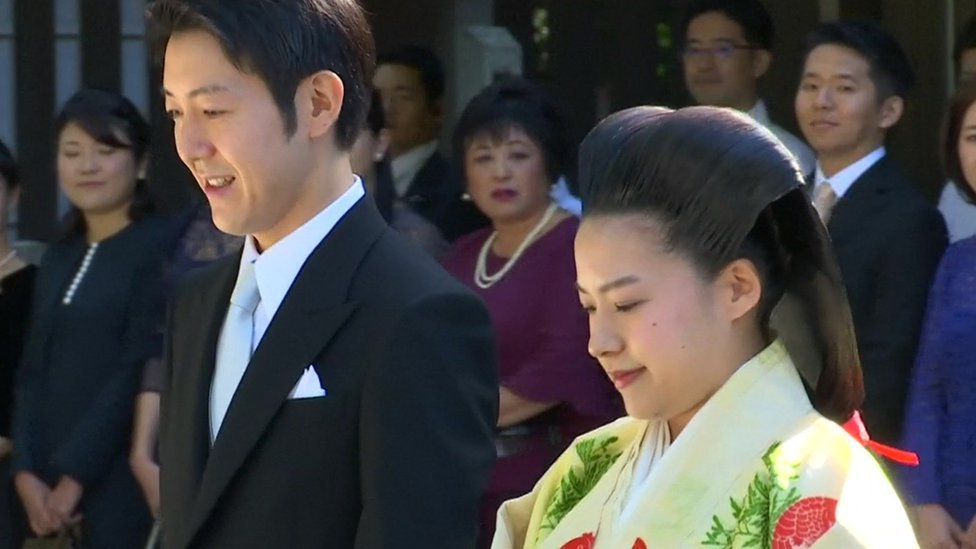 Boda de la princesa Ayako y Kei Moriya.