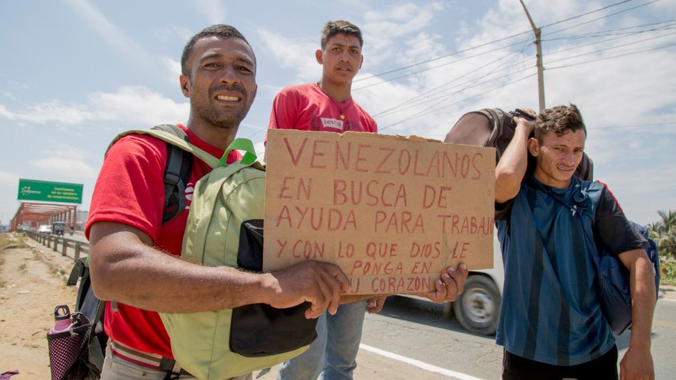 Venezolanos en busca de Trabajo en Perú.