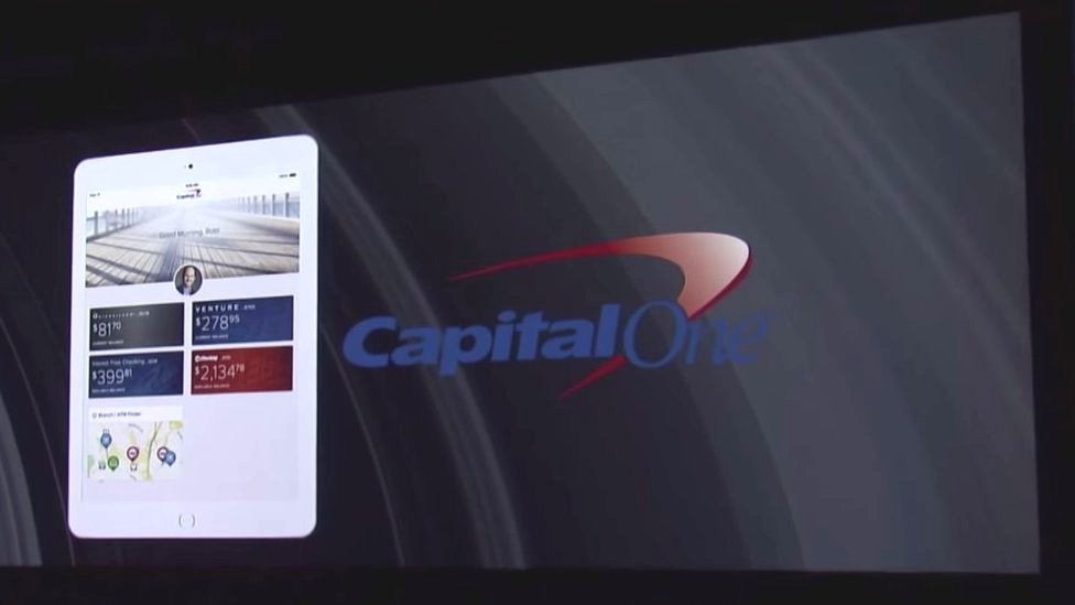 Скриншот видео с презентации Capital One