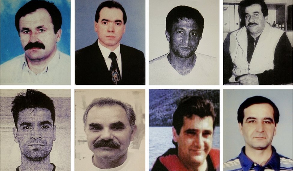 Fotos de la policía alemana de ocho víctimas: (arriba, izquierda y derecha) Enver Simsek, Abdurrahim Ozudogru, Suleyman Taskopru y Habil Kilic y (abajo, derecha y derecha) Yunus Turgut, Ismail Yasar, Theodorus Boulgarides y Mehmet Kubasik.