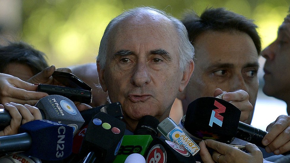 Фернандо Де Ла Руа после оправдания по обвинению во взяточничестве в 2013 году