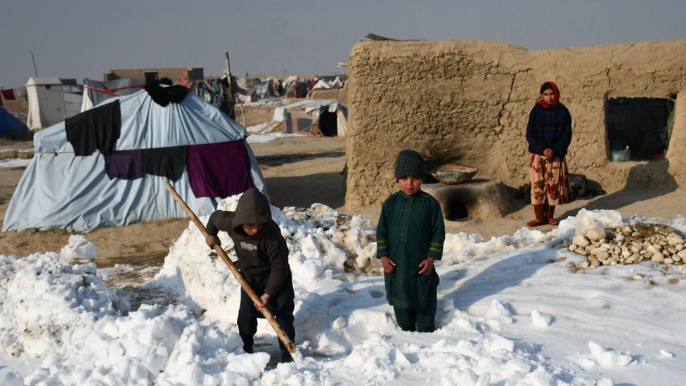 Afganos en invierno.