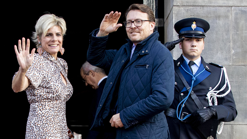 Princess Laurentien and Prince Constantijn are pictured on 04 December, 2019.