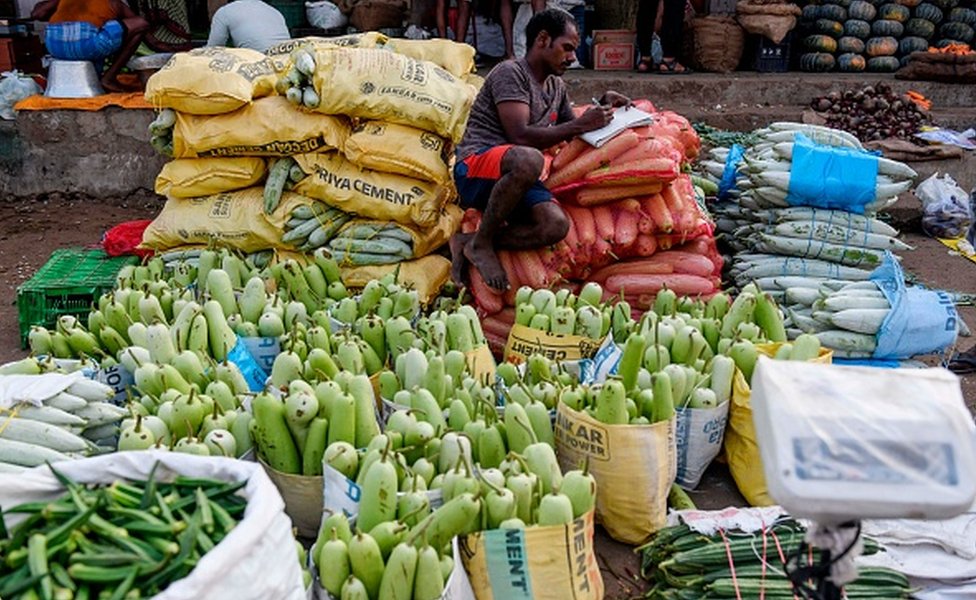 Оптовый рынок продуктов питания в Индии