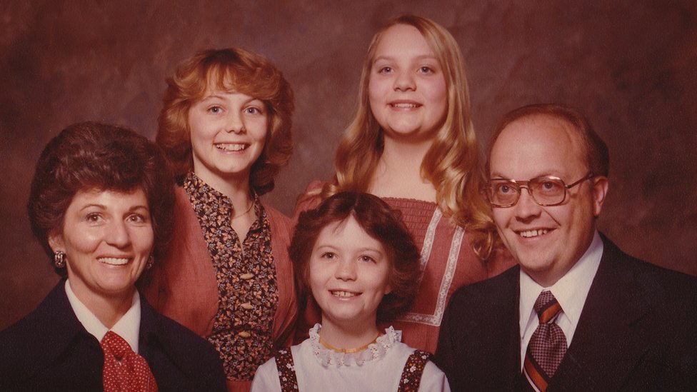 La familia Broberg family en 1977