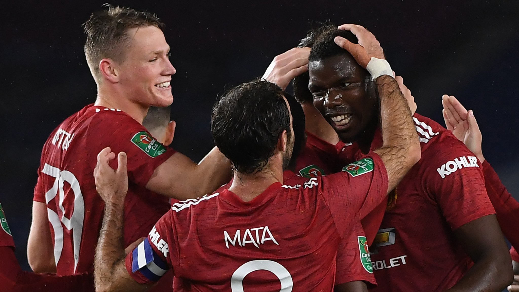 Brighton 0-3 Man Utd: Paul Pogba strikes as United reach Carabao Cup quarters