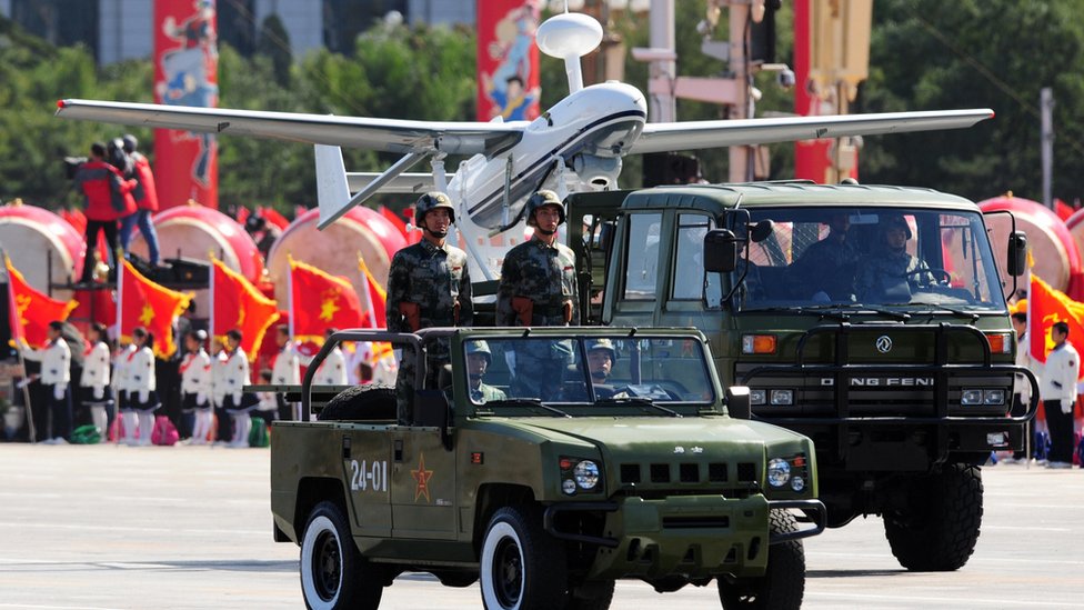 Desfile militar en Pekín.