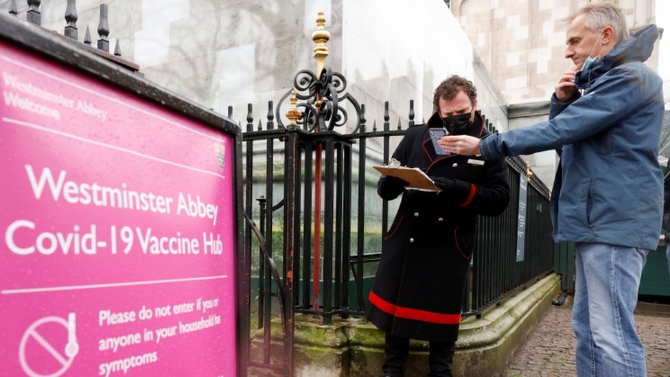 La Abadía de Westminster se ha convertido en un centro de vacunación