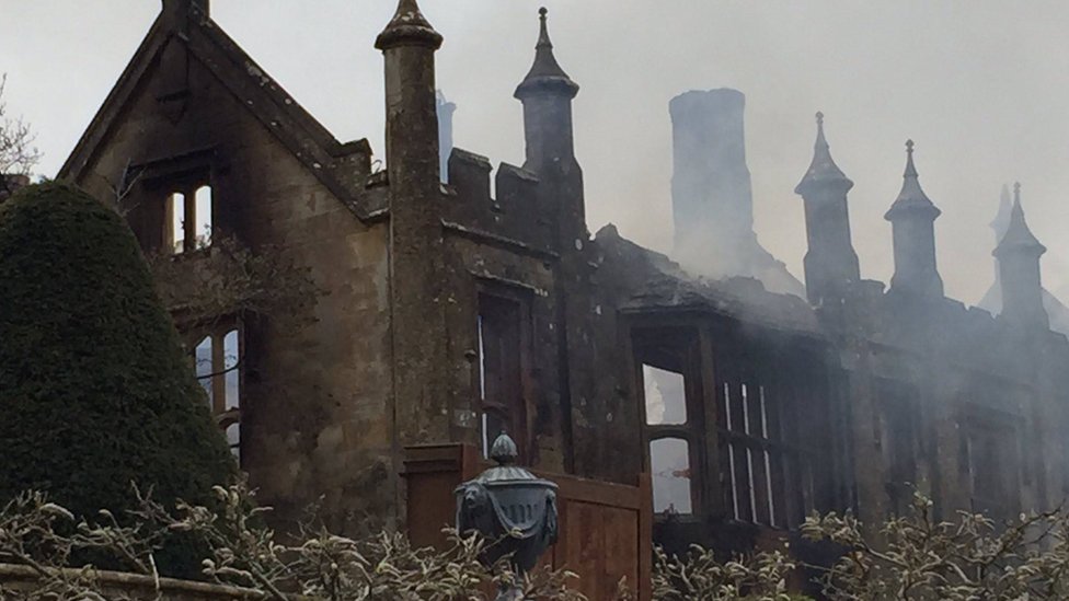 Parnham house after the fire