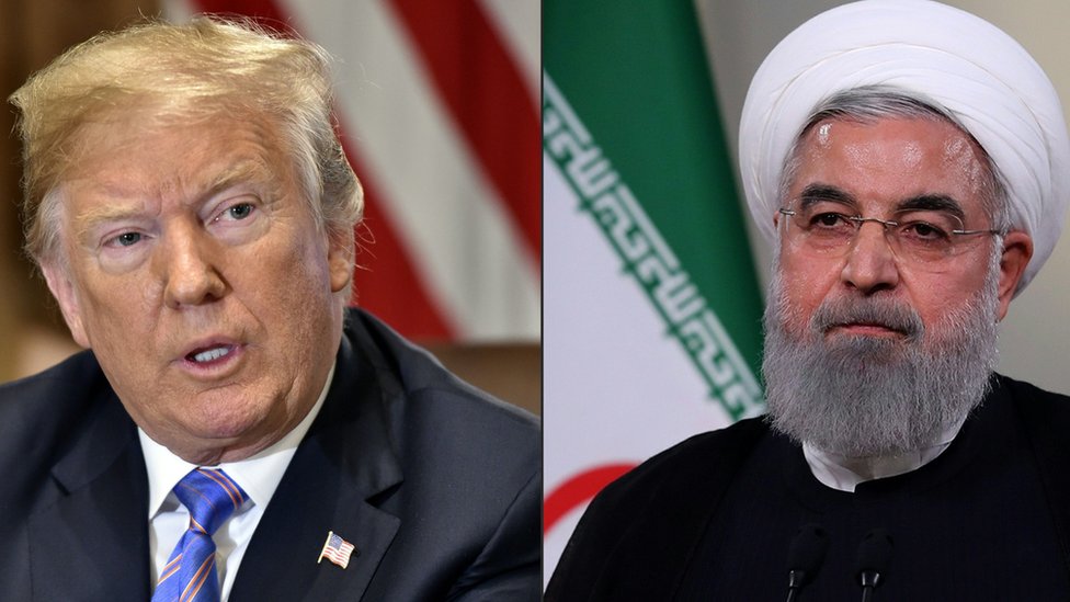 Donald Trump y Hassan Rouhani