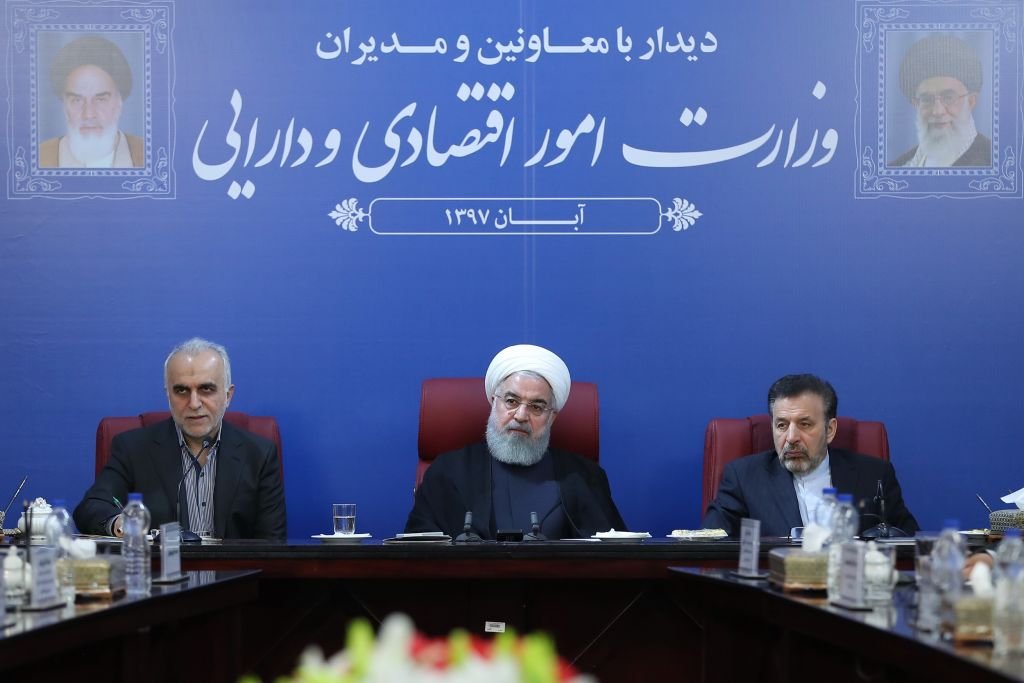 Rouhani en una rueda de prensa