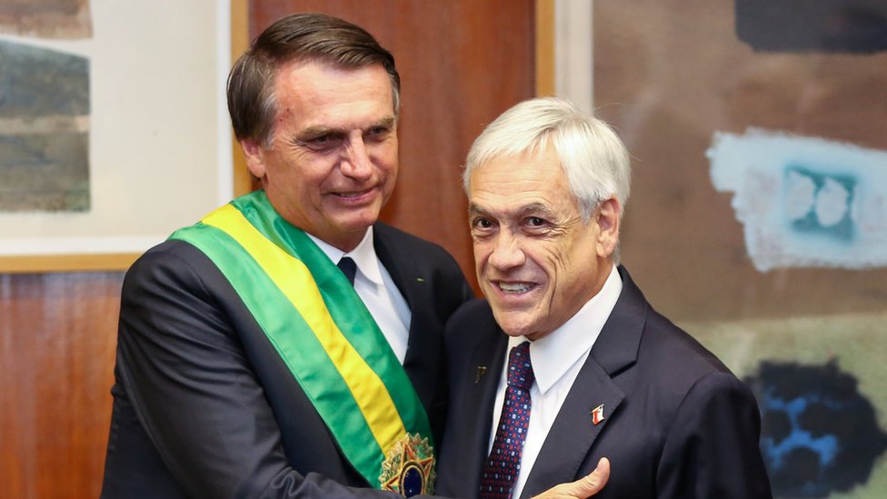 Jair Bolsonaro y Sebastián Piñera