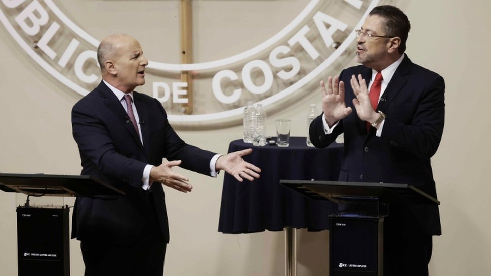 Rodrigo Chávez y José María Figueres, los dos candidatos a presidir Costa Rica