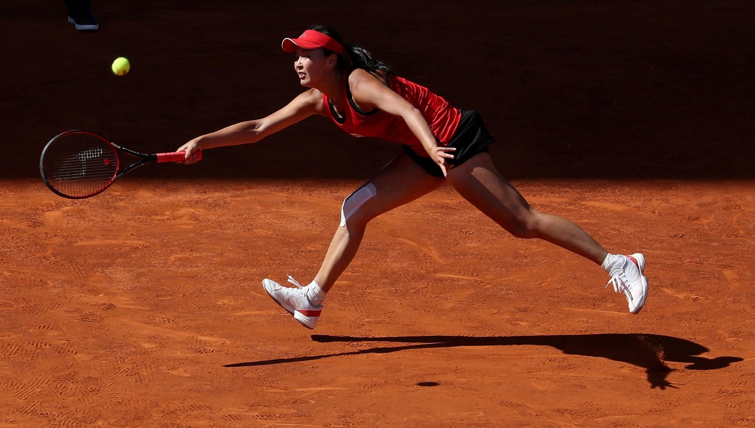 2018年，彭帥在WTA馬德里公開賽上。