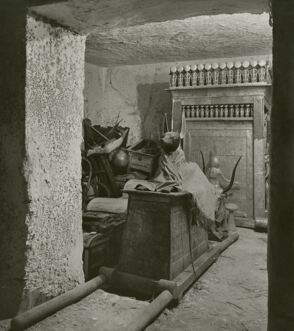 A storehouse known as the Treasury, inside Tutankhamun's tomb