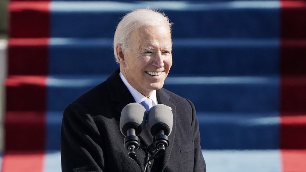 Joe Biden en su primer discurso como presidente de Estados Unidos