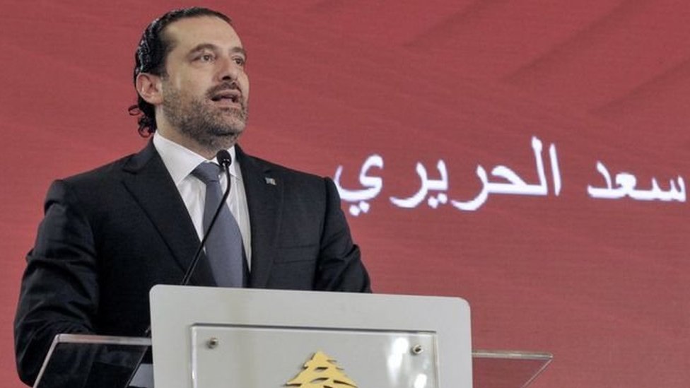 Saad Hariri dijo que temía por su vida en su propio país y acusó a Irán de esparcir "el desorden y la destrucción". Saad Hariri