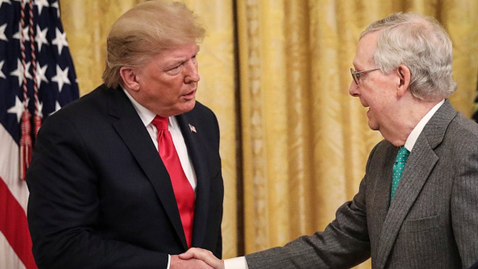 ABD Başkanı Donald Trump ve Senato'nun Cumhuriyetçi lideri Mitch McConnell