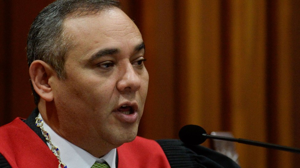 Maikel Moreno es el presidente del controvertido TSJ, al que la fiscal acusa de ser un "obstáculo para la paz". Maikel Moreno