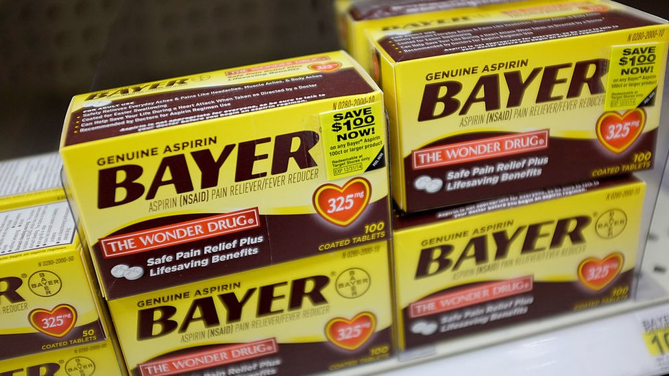 Аспириновые продукты компании Bayer