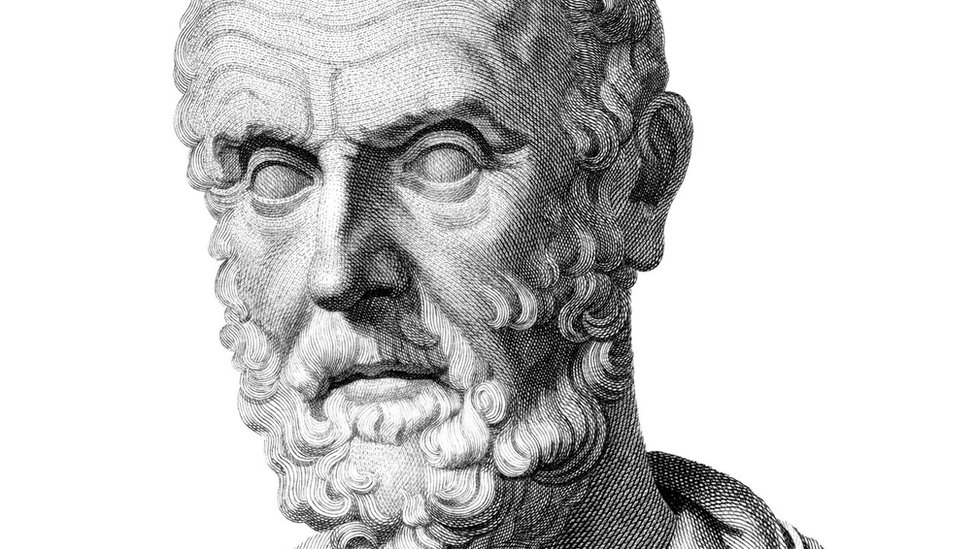 Desenho de busto de Hipócrates