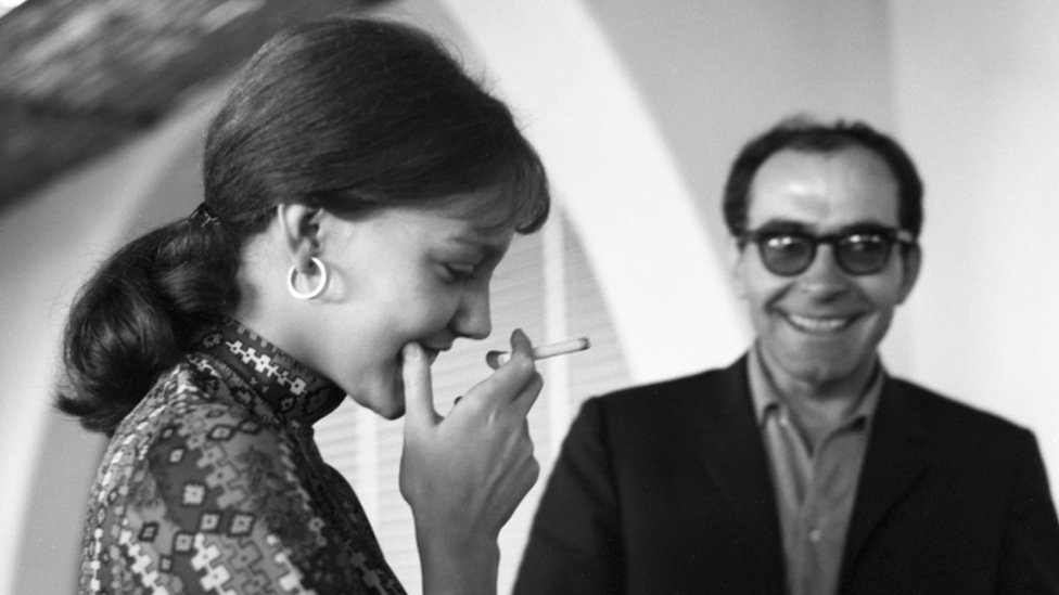 Jean-Luc Godard with Anne Wiazemsky