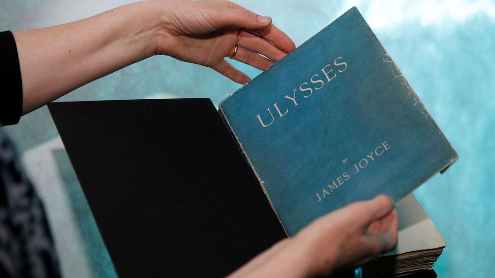 Exemplar do livro 'Ulysses', de James Joyce