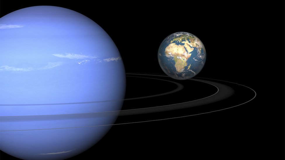 Umetničko delo: Nove planete su između veličine Neptuna, u prvom planu, i Zemlje