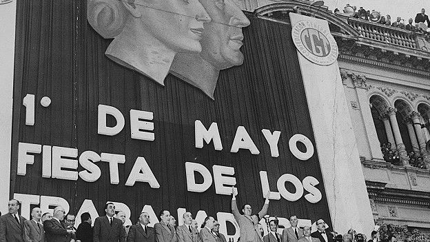 Acto del Día de los Trabajadores en Argentina