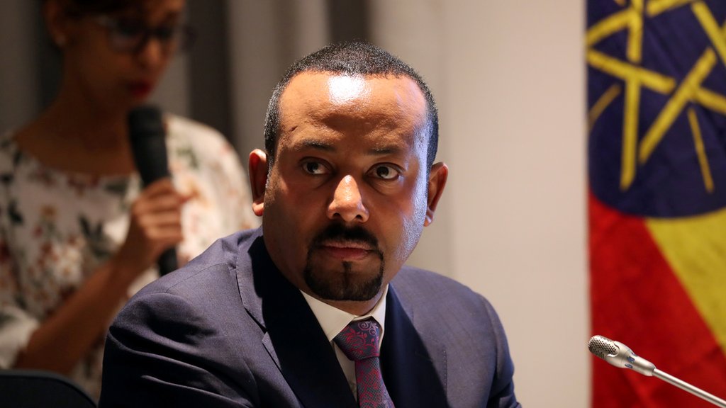 Ethiopia's Prime Minister Abiy Ahmed attends a signing ceremony with European Commission President Ursula von der Leyen in Addis Ababa, Ethiopia 7 December 2019.