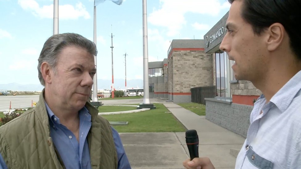 Daniel Pardo habla con Juan Manuel Santos