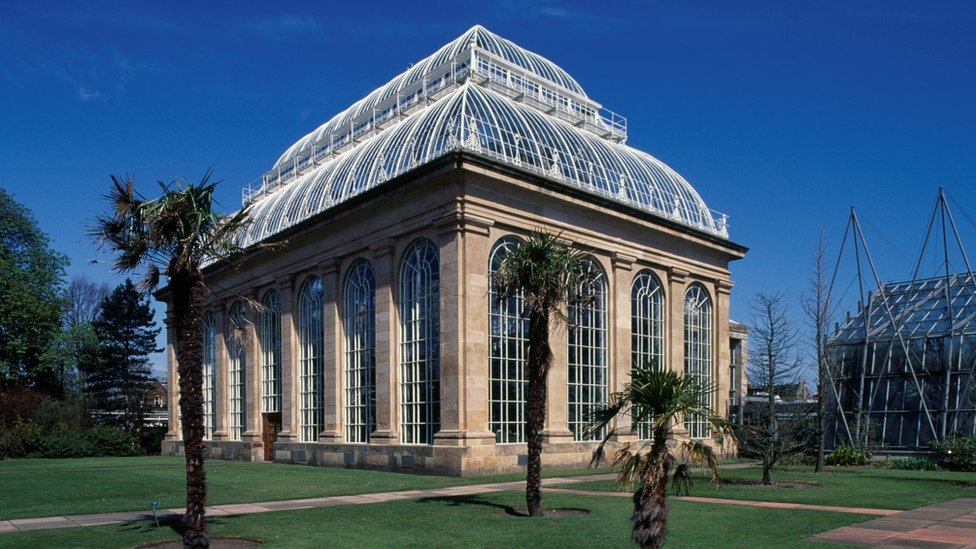 Пальмовый домик в Королевском ботаническом саду в Эдинбурге