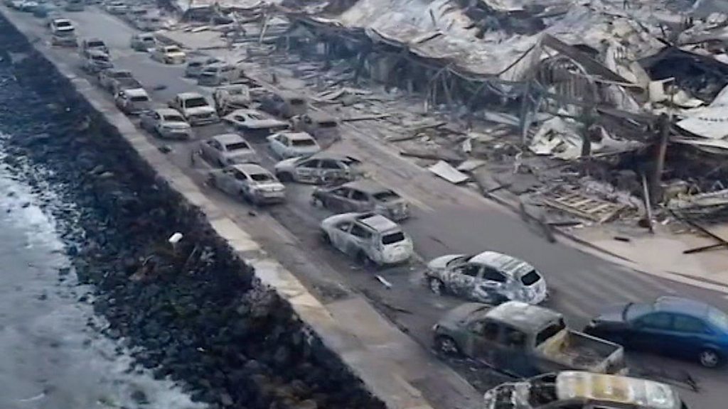 Hawaii wildfires: Drone footage shows extent devastation in Lahaina