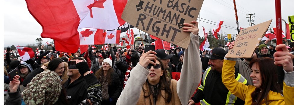 Kanada'da Covid yasaklarına karşı protesto eylemleri yapıldı